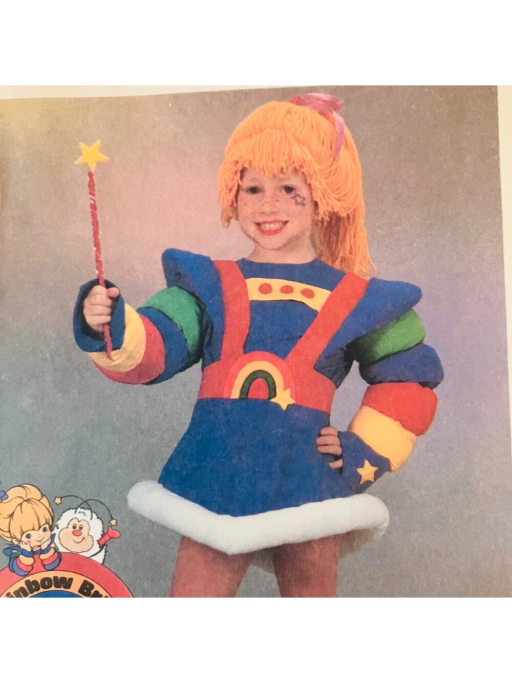 80s McCalls 9254 Girls Rainbow Brite Costume Sewing Pattern Size 7 Uncut FF